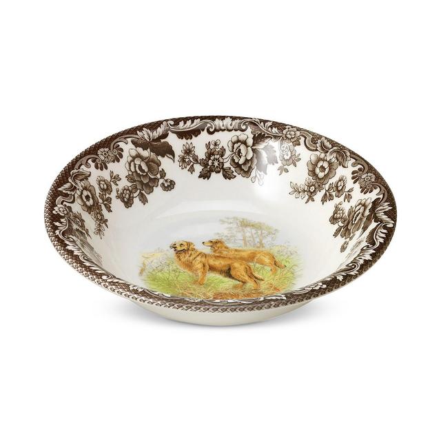 Spode Woodland Golden Retriever Cereal Bowl
