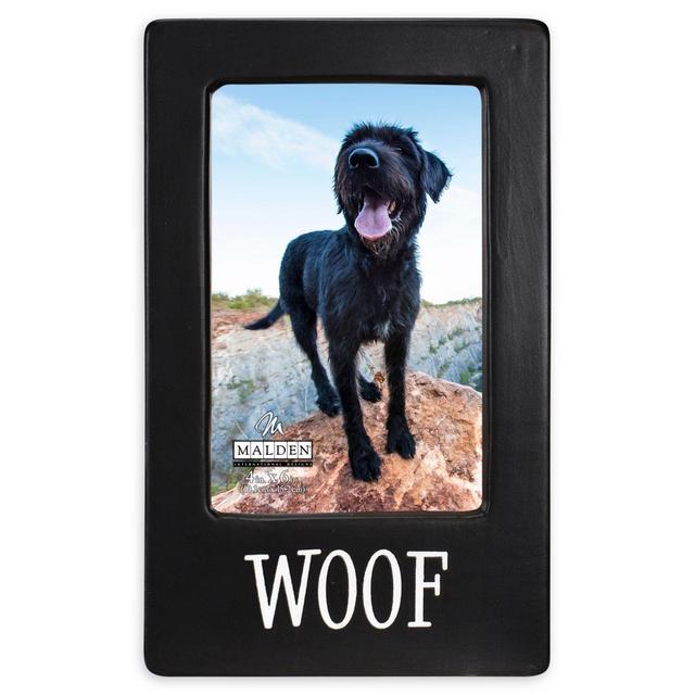 Malden® 4-Inch x 6-Inch Woof Picture Frame in Black
