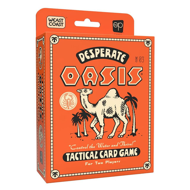Desperate Oasis, A Lane-Battling Card Game, Play Animal Cards to Manipulate the Board & Unlock Special Powers for Control of the Oasis, Ages 8+, Play Time 20+, Strategy Game from The Op Games