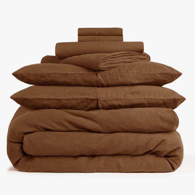 Linen Double Up Bundle In Terra (size: King)