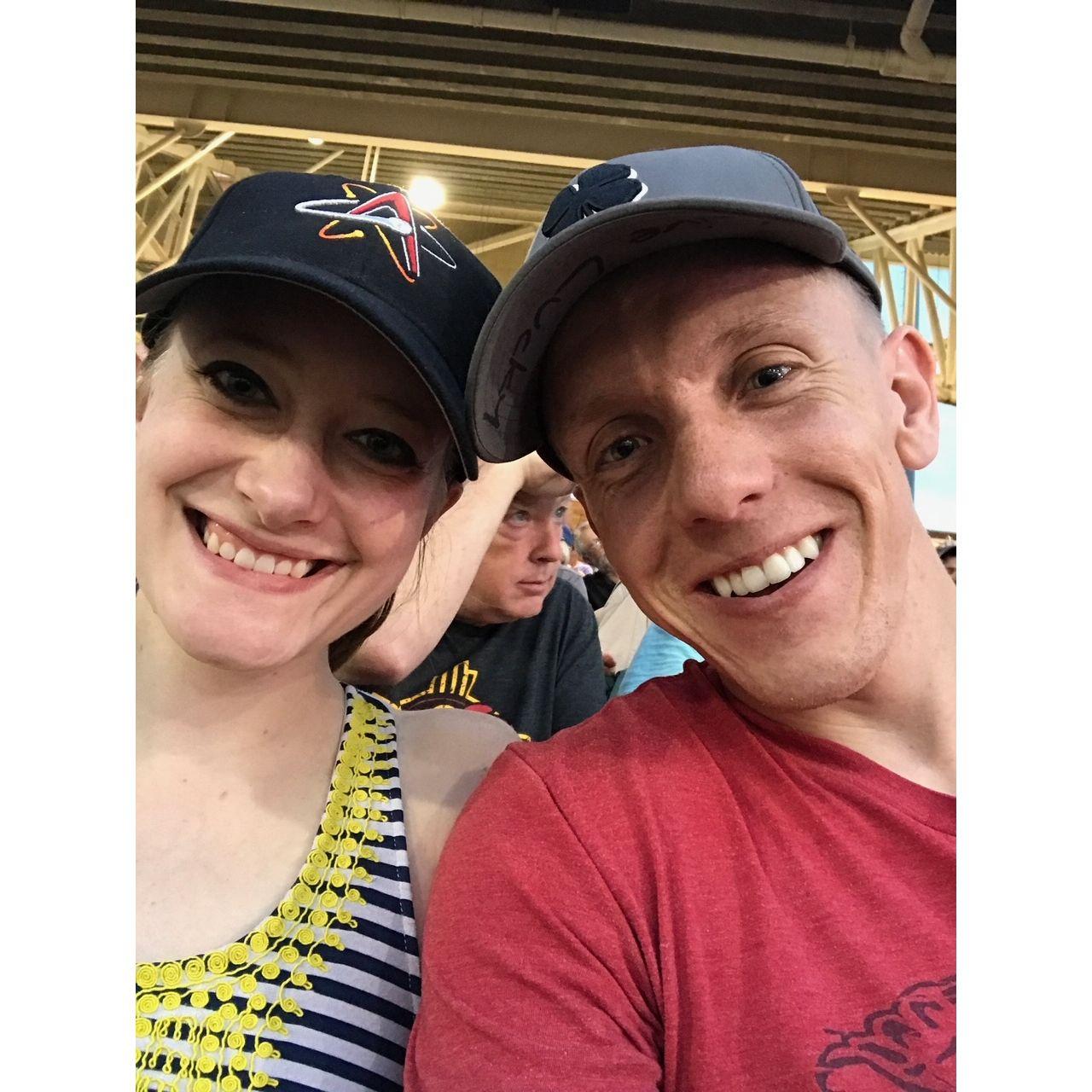 One of our first few dates was to a baseball game. Go 'Topes!!