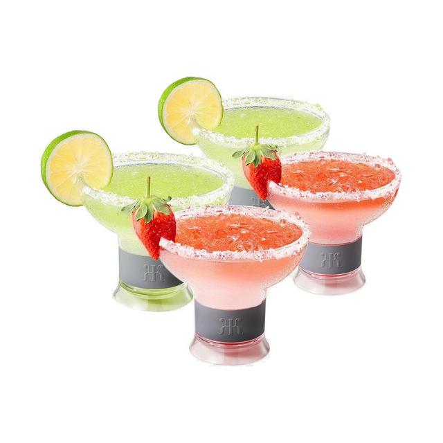The Wine Savant Khen Frozen Margarita and Cocktail Chiller Glasses, Set of 4