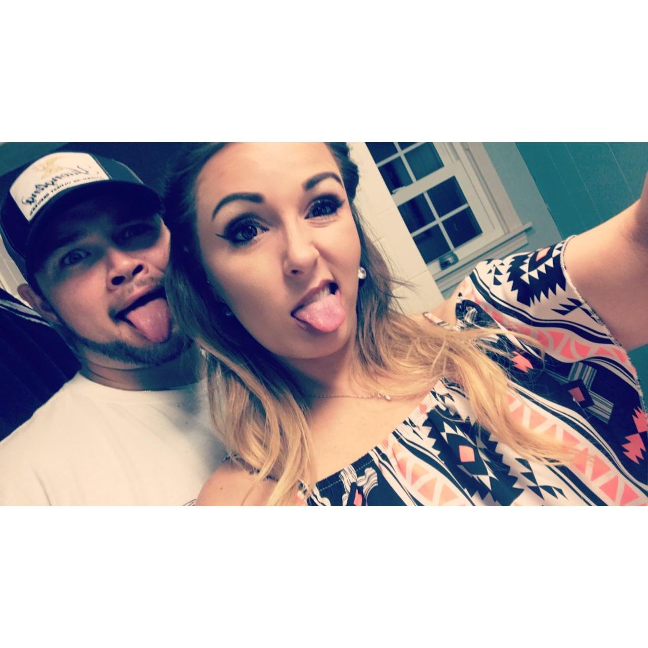 Being our normal goofy selves!