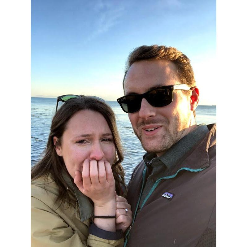 Surprise proposal on the beach in Victoria, BC November 2018