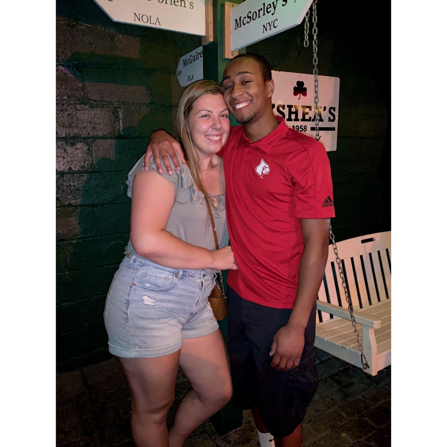 Our very first picture together, at my favorite bar in Louisville!