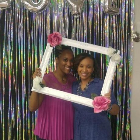 At the bridal shower with my Sisty :)