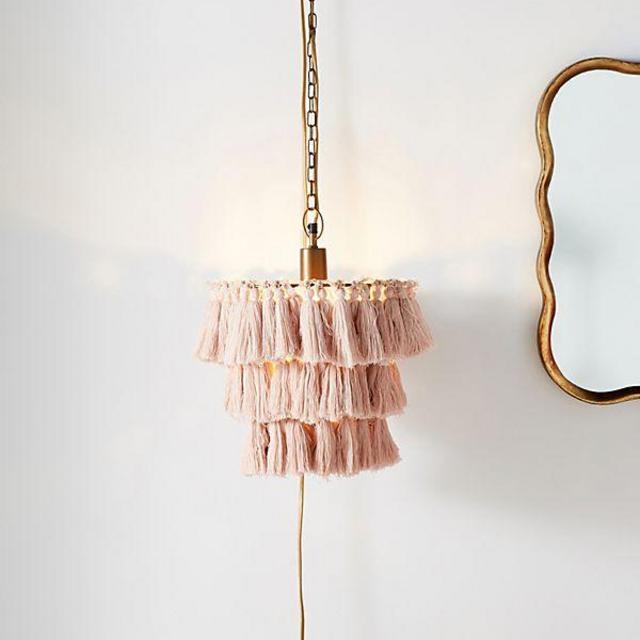 Fela Tasseled Sconce- Blush