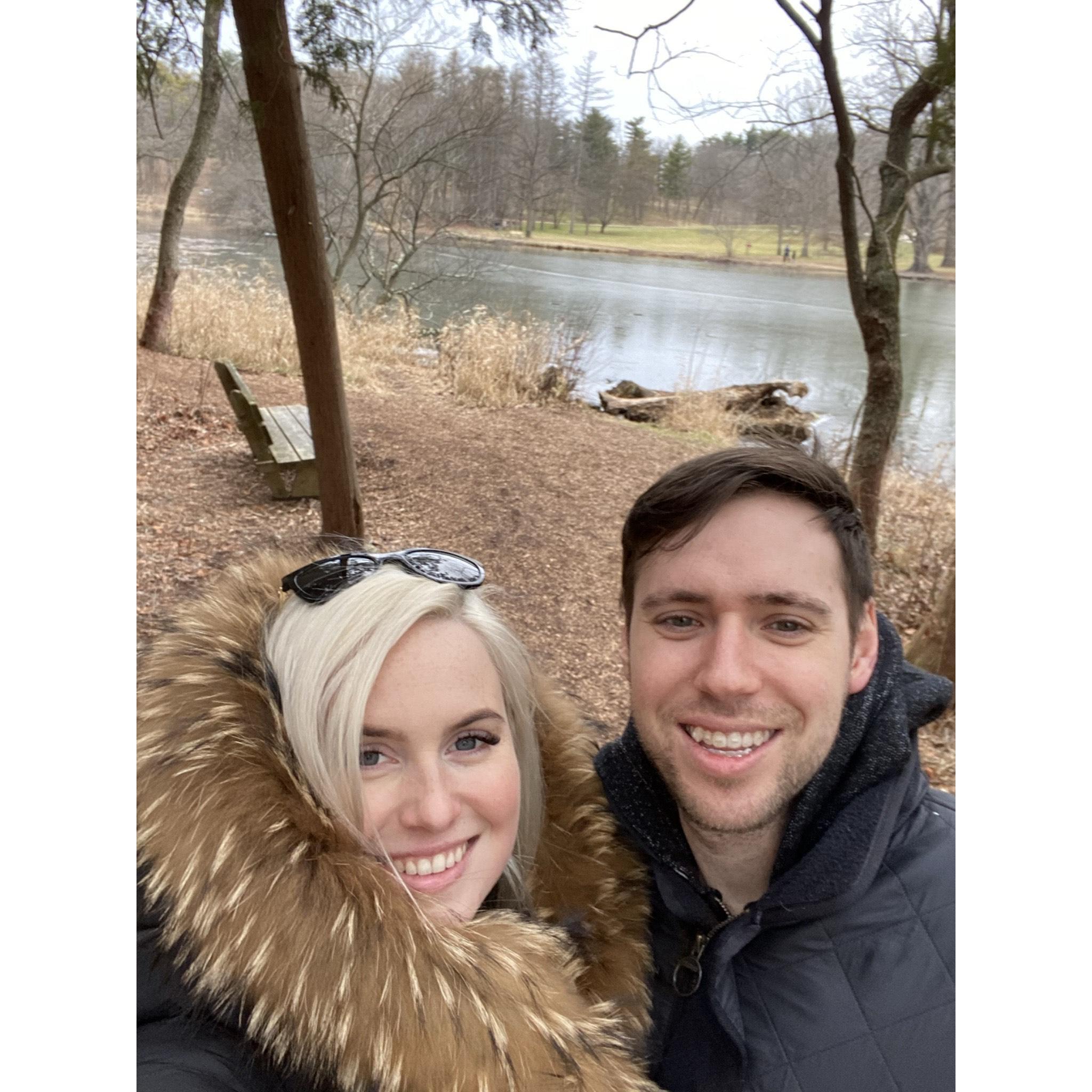 On one of our many walks through the woods