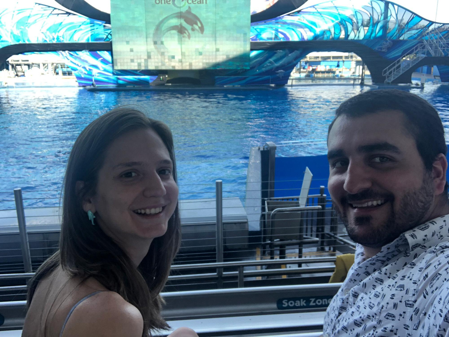 Watching the las orca show at Seaworld
