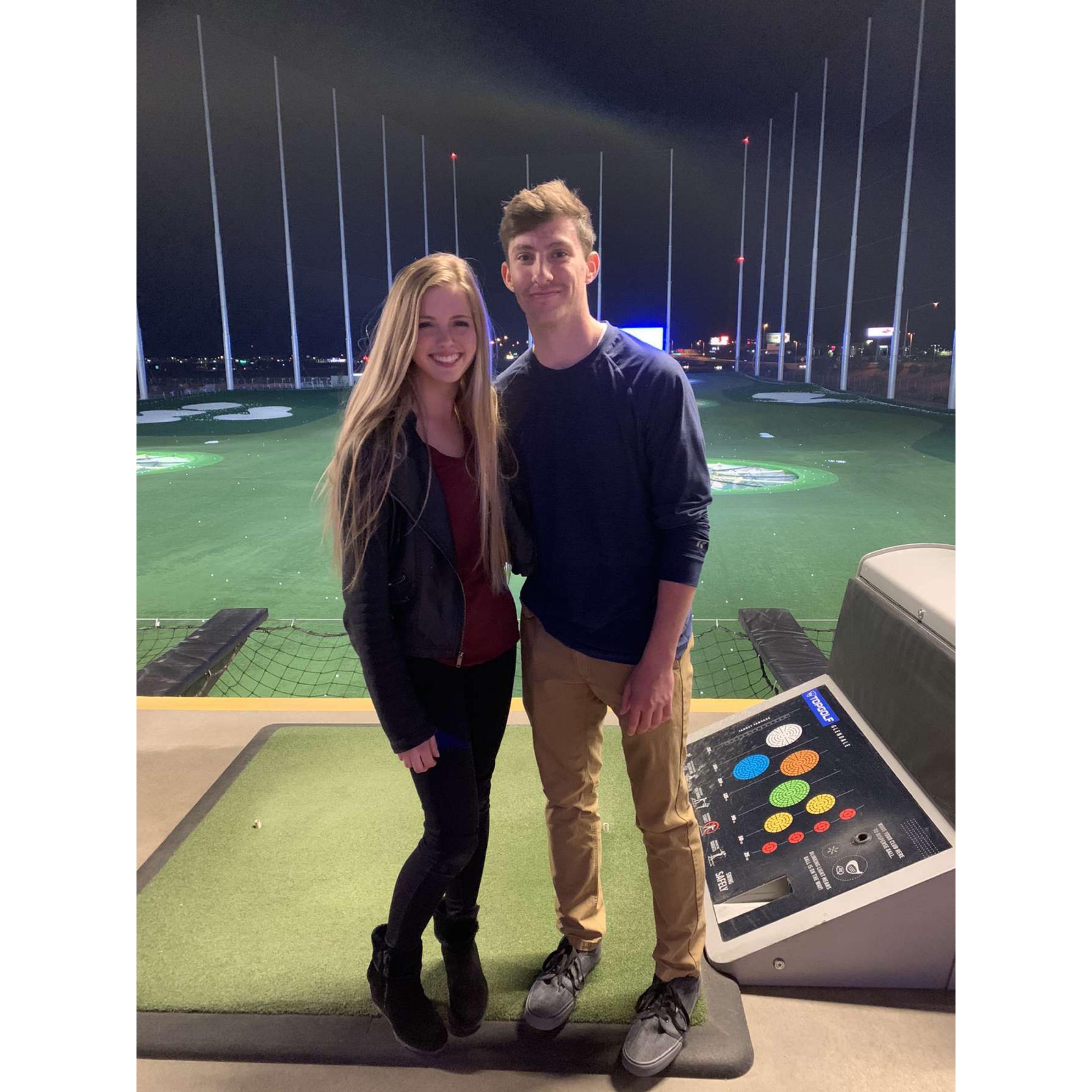 Topgolf (right before we started dating)
February 11, 2020