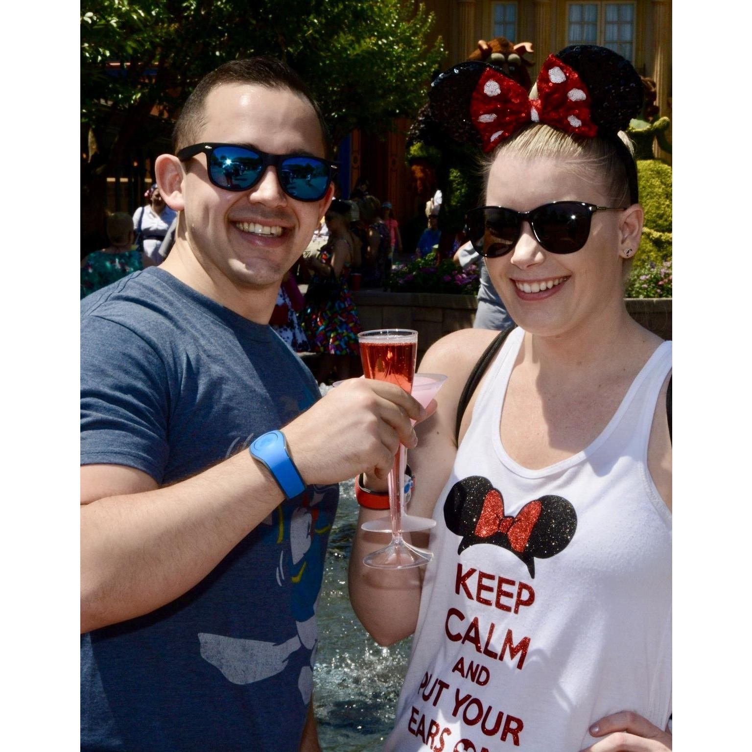 Andy's first EPCOT experience *cheers!*