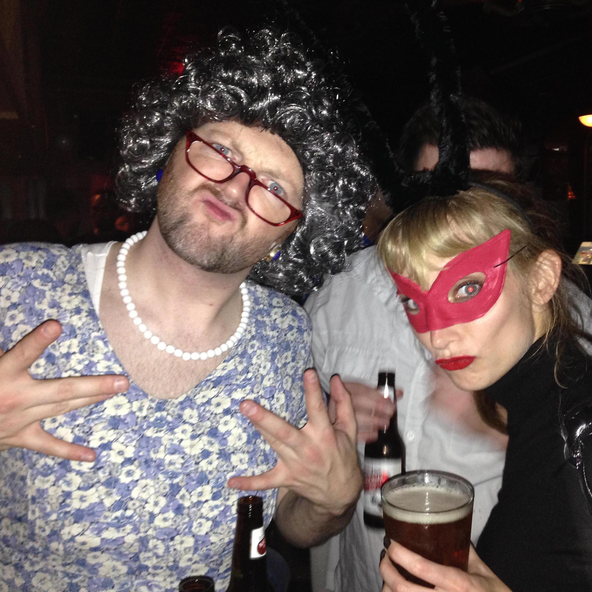 First Halloween after we met. Shaun has worn this costume for at least 4 Halloween's since. And you can't blame him.