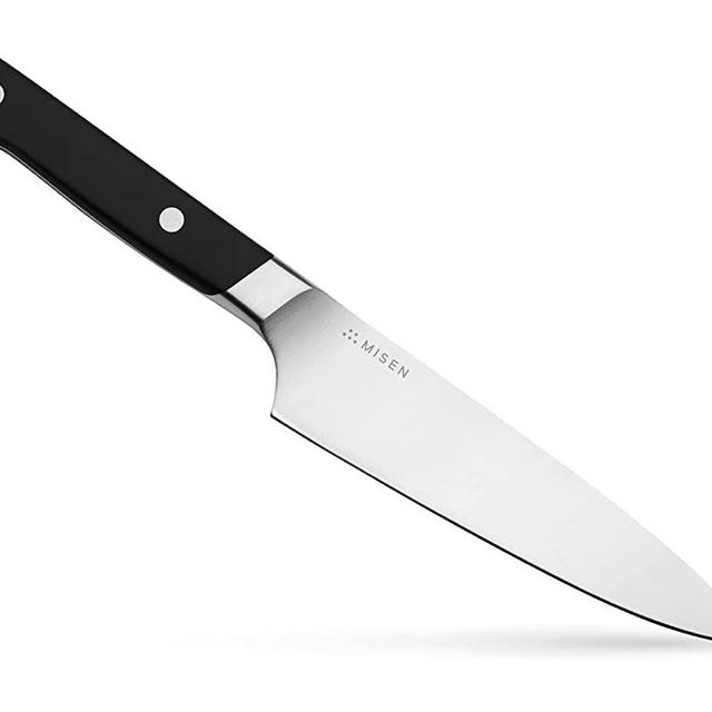 Misen 5.5 Inch Utility Knife - Medium Kitchen Knife for Chopping and Slicing - High Carbon Steel Sharp Cooking Knife, Black