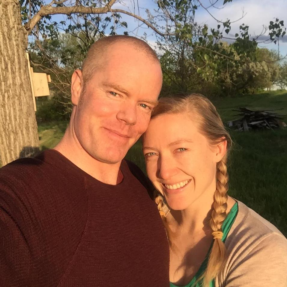 At Fred and Mary's farm (Chris' parents) for Fred's 75th birthday, April 2016.