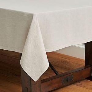 PB Classic Belgian Flax Linen Hemstitch Tablecloth