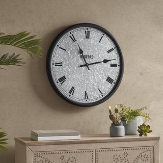 Otis Galvanized Round Clock
