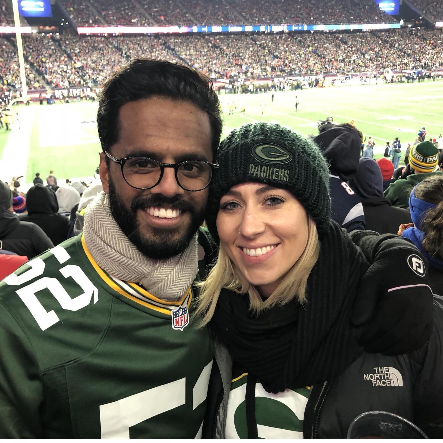 Patriots vs Green Bay in Boston, after Pras converted to the better side