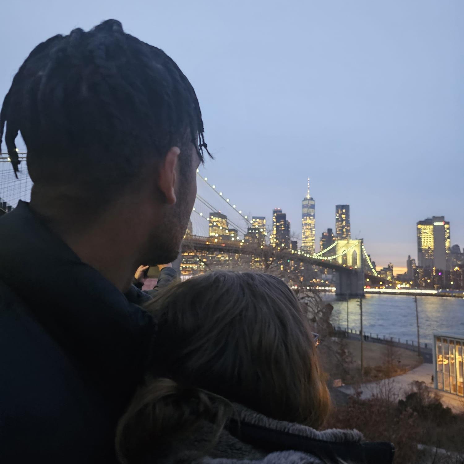 Looking at the view in New York, it was beautiful!