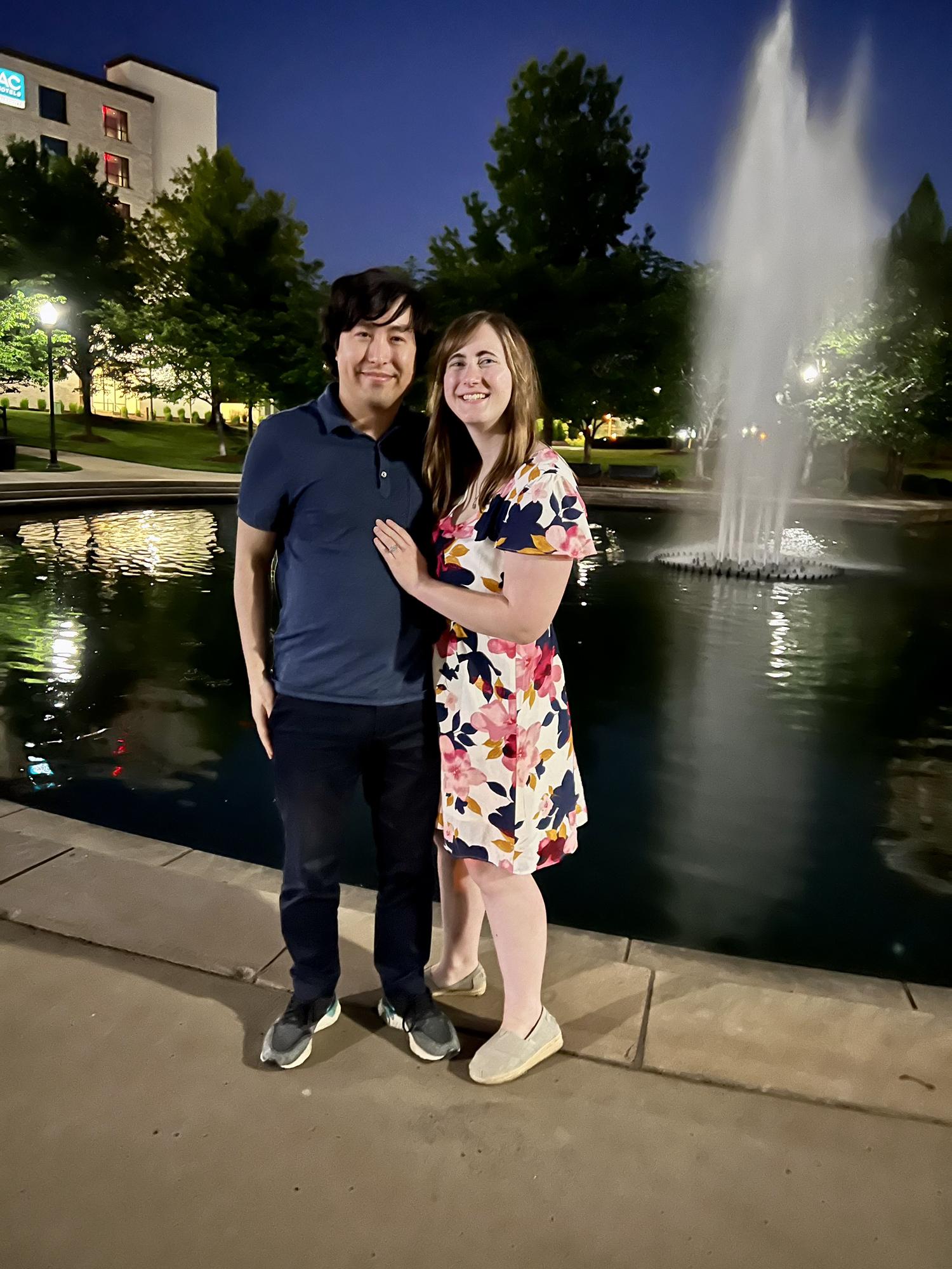The night Ben proposed at Big Spring Park