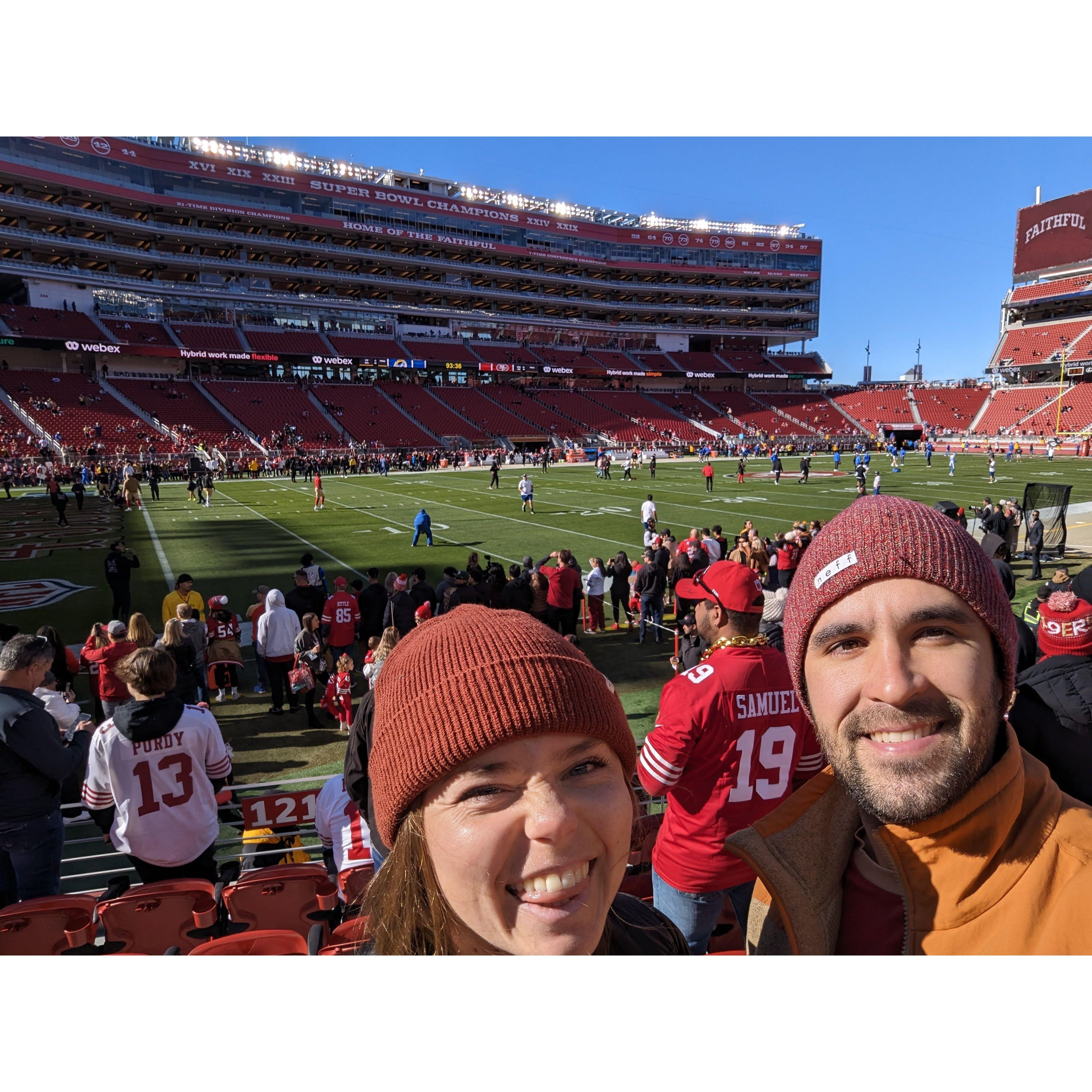Celebrating Matt’s 32nd birthday at Levi's Stadium!