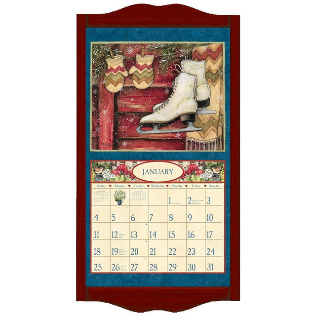 Lang, Classic Wall Calendar Frame - Vintage Red