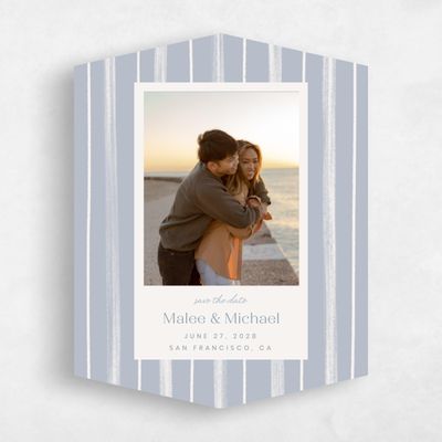 Blue Diamond Wedding Save the Date - Coastal Photo