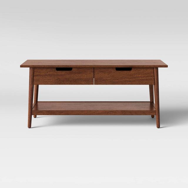 Ellwood Mid Century Modern Wood Coffee Table with Storage Brown - Project 62™
