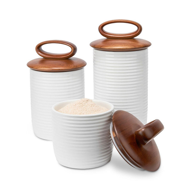 Nambé Breaking Bread Canisters, Set of Three