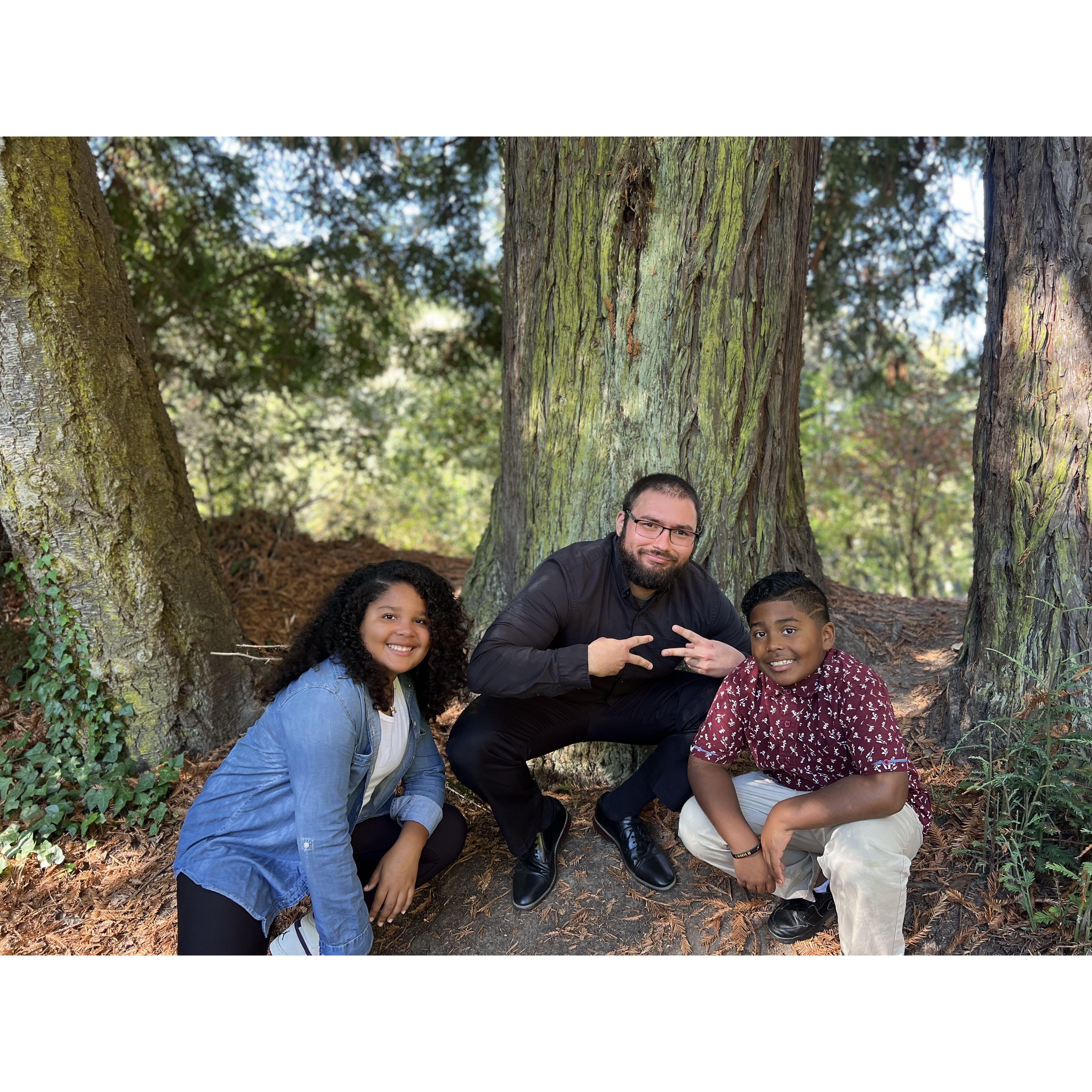 Adela, Jake, and Camilo striking a pose
