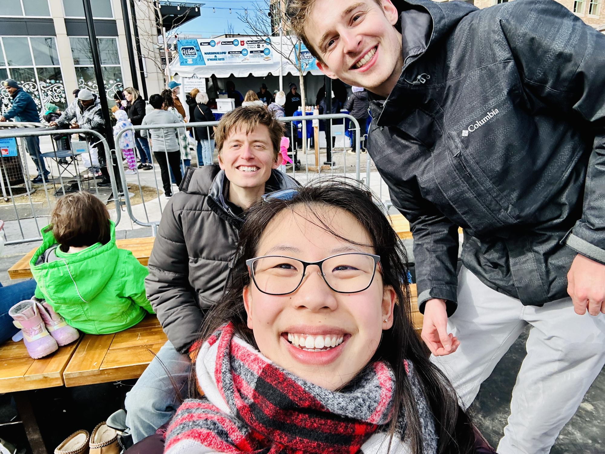 Ice skating with Justin, one of the groomsmen! It was a cold day in Michigan!