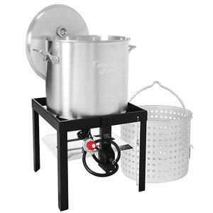 Creole Feast 60 qt. Seafood Boiling Kit with Strainer, Aluminum Propane Gas Boiler, 100,000 BTU, 10 PSI Regulator at Tractor Supply Co