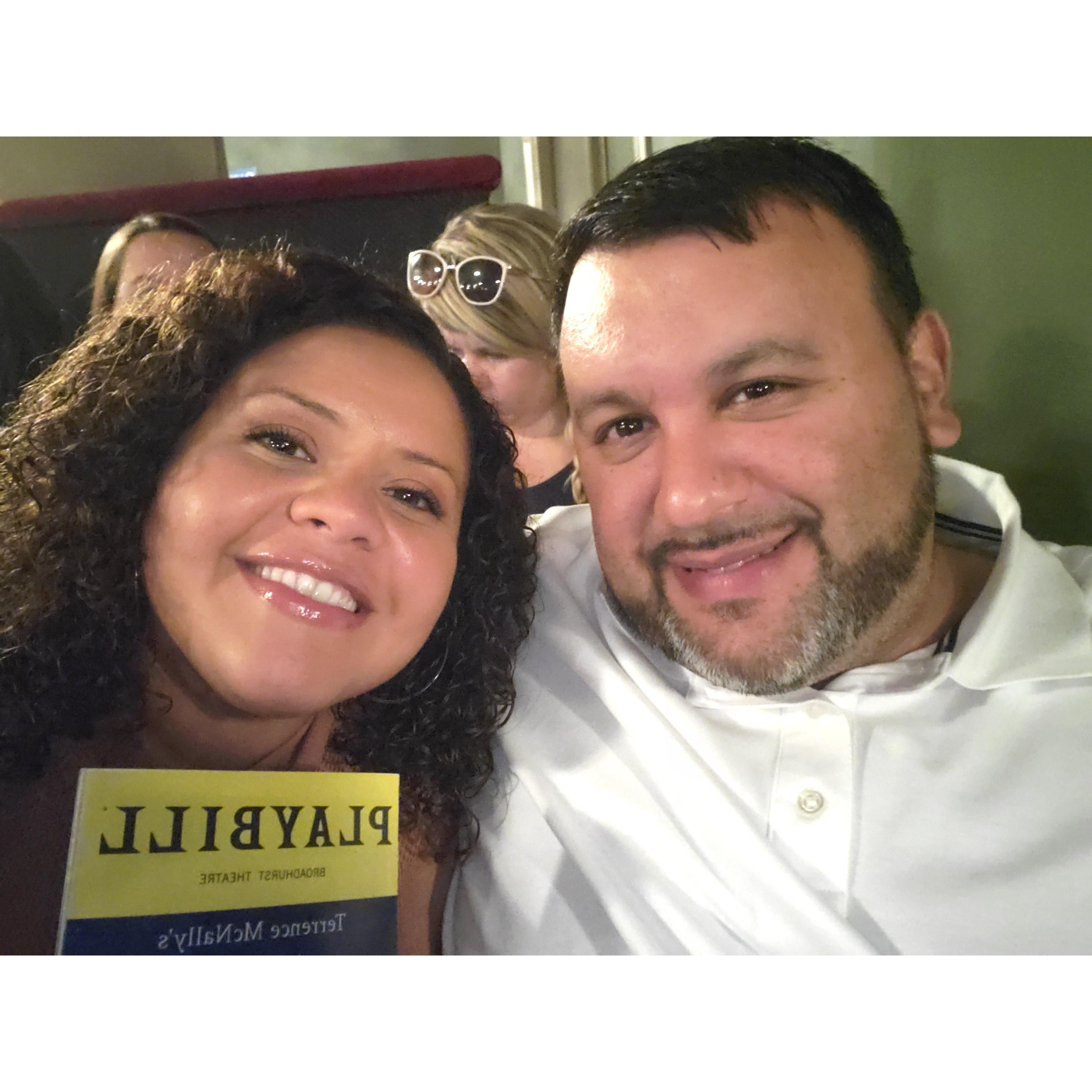 Enjoying a Broadway Play