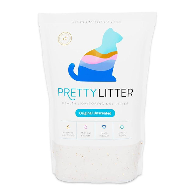 PrettyLitter Health Monitoring Cat Litter, Original Unscented Non-Clumping Crystal Litter, 6 lbs (Pack of 1)