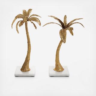 Palm Candleholder, Set of 2
