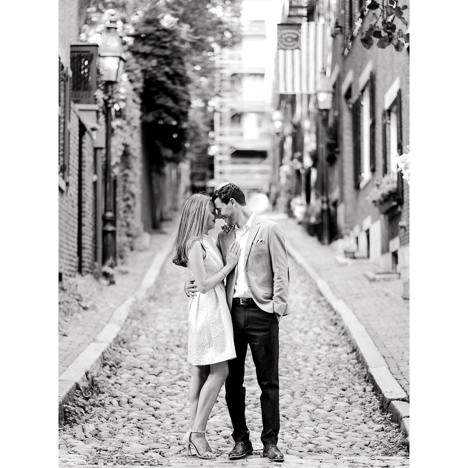 Summer engagement shoot on Acorn Street in Beacon Hill
Photographer: Christina Tooley