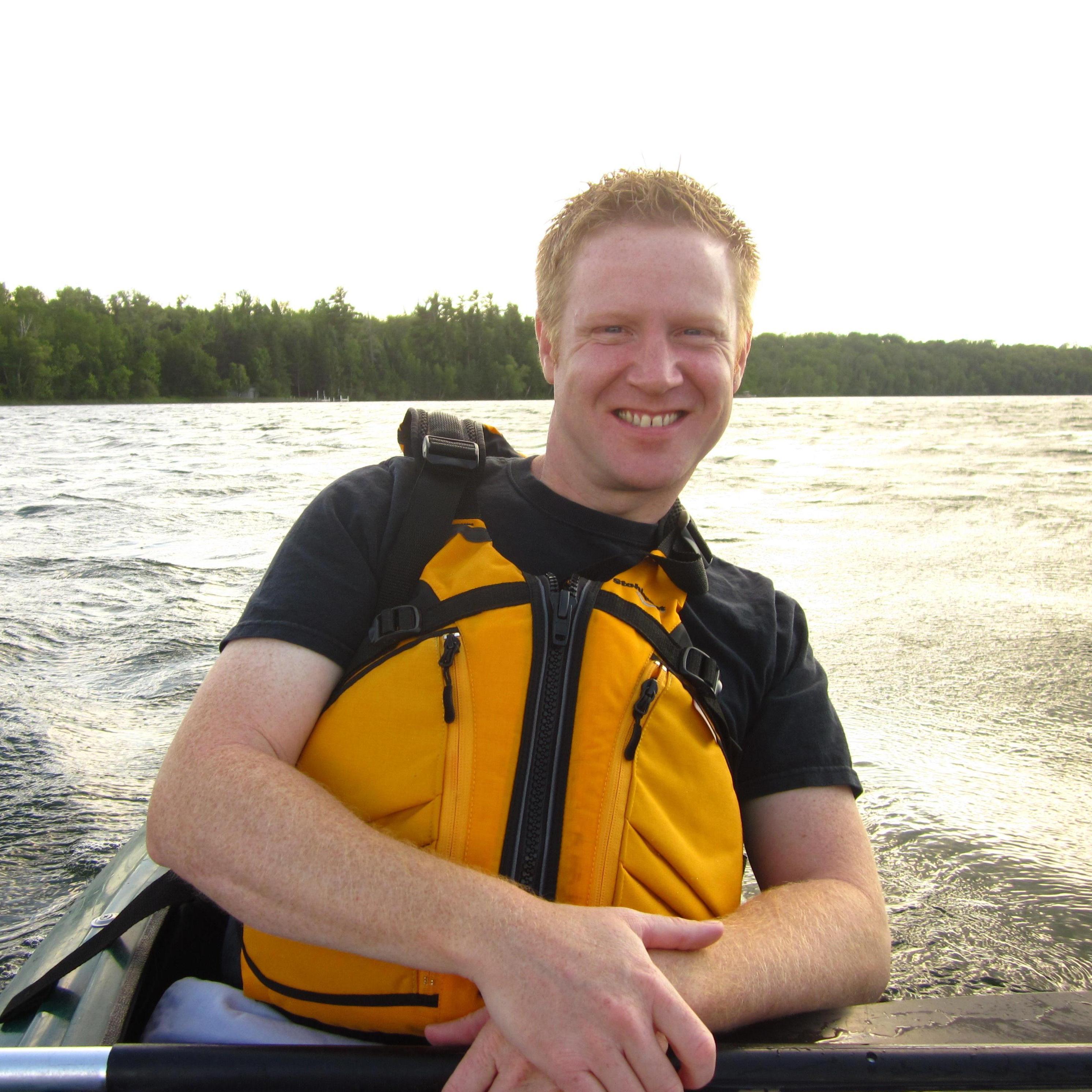 Boating near Itasca State Park, MN.