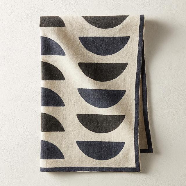 Waning Block Print Tea Towel