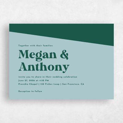 Multi-Colored Wedding Invitation - Zesty Landscape