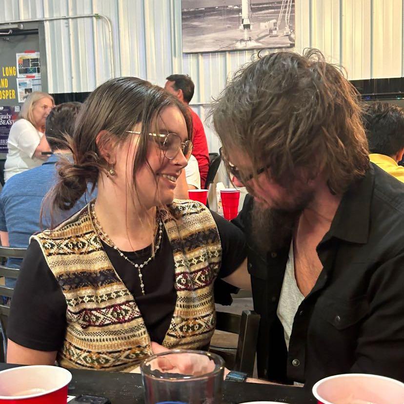 Us being silly at the Office Trivia night (we lost)