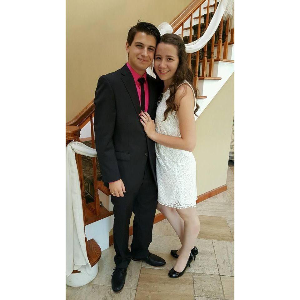 August 2016: Us on Long Island for Nick's Grandparents 50th Anniversary Party