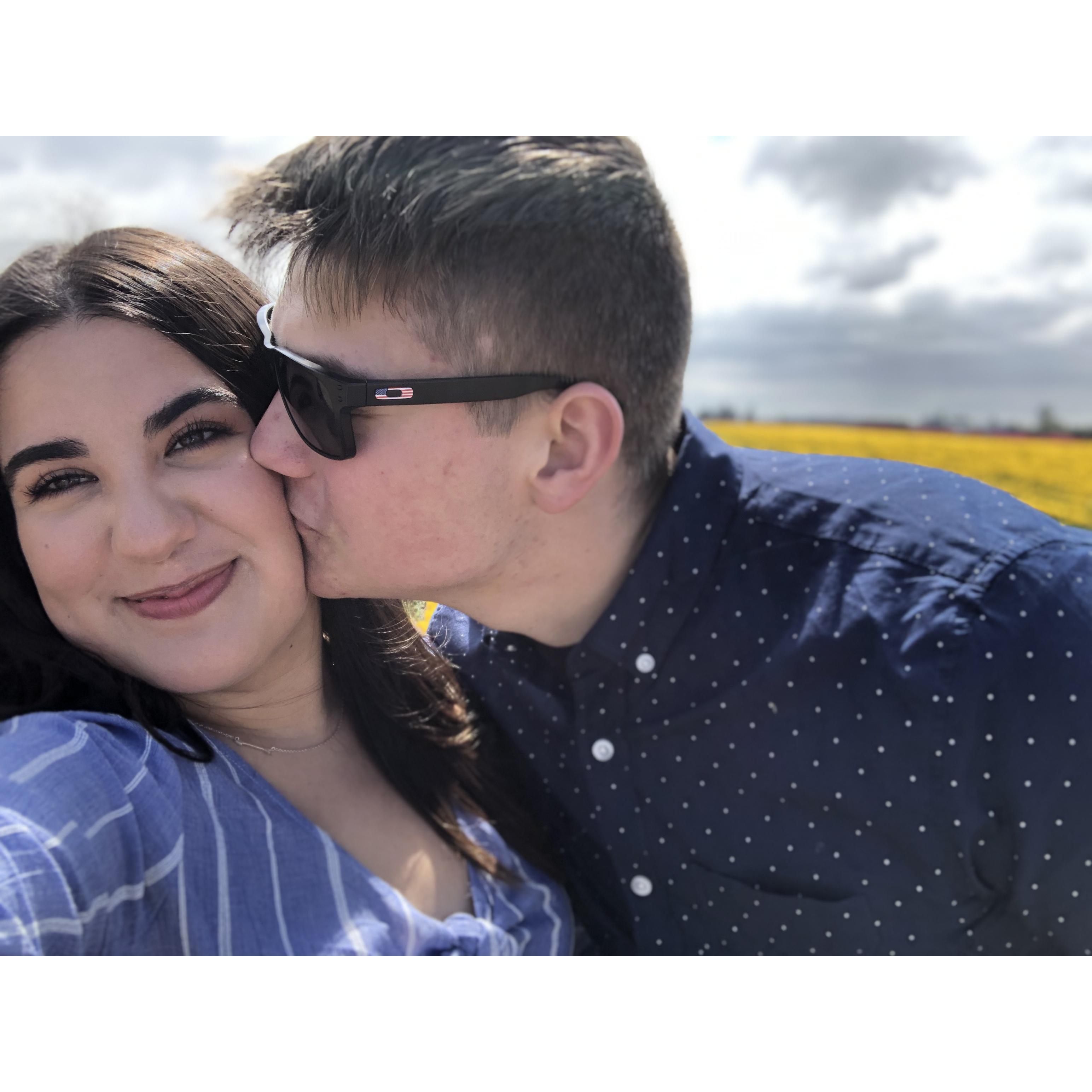 Hunter and Victoria at the Tulip Festival '19