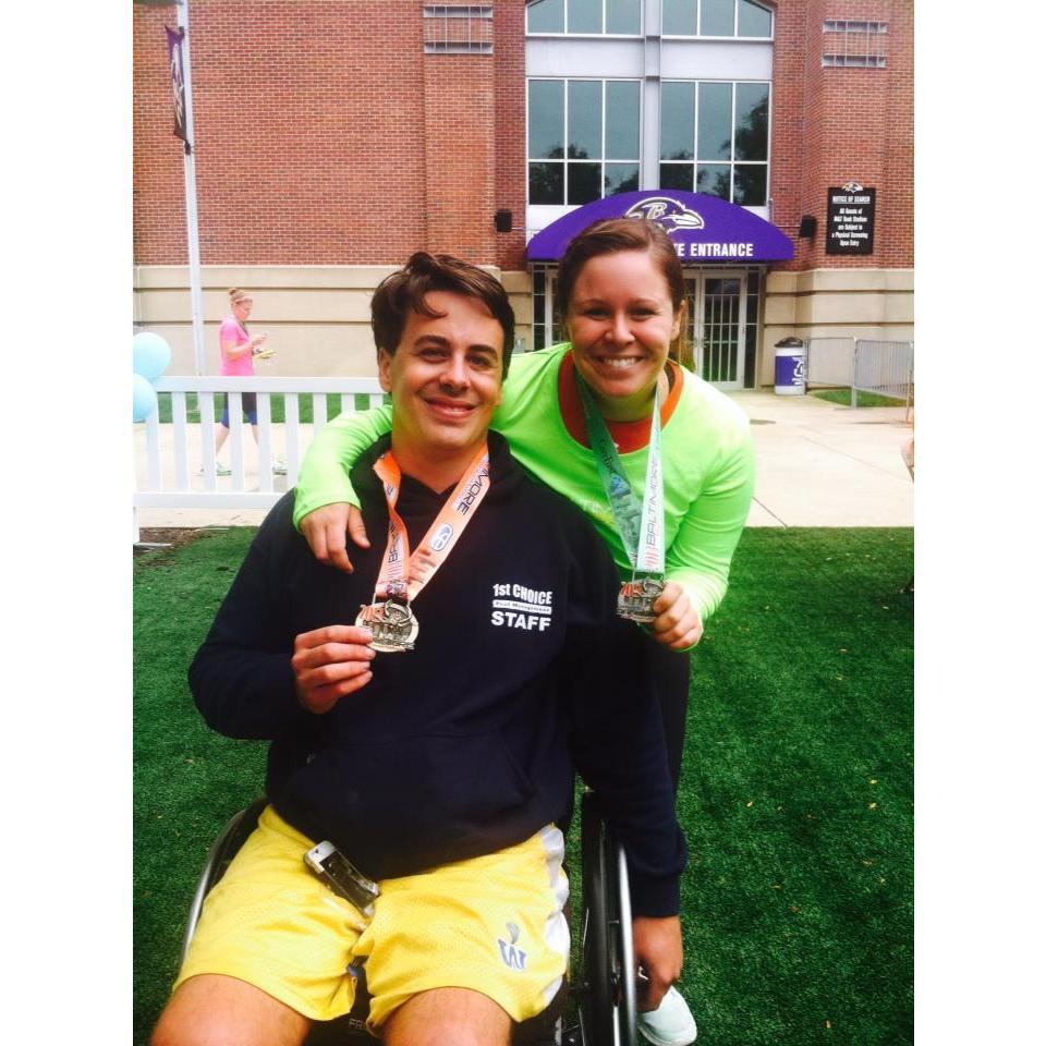 The first marathon for James, and first half marathon for Lindsay. Baltimore, 2012.