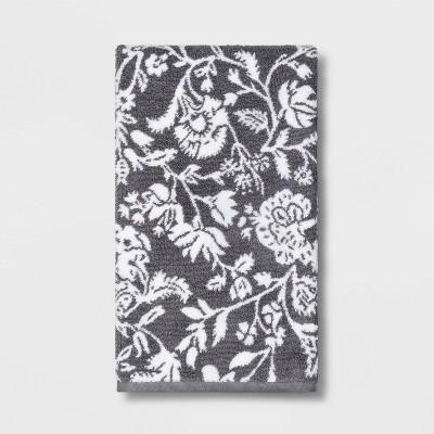 Performance Bath Towel Radiant Gray Floral - Threshold™