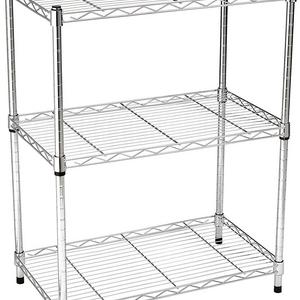 AmazonBasics 3-Shelf Shelving Unit - Chrome