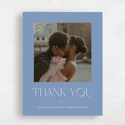 Denim Blue Wedding Thank You - Nash Photo
