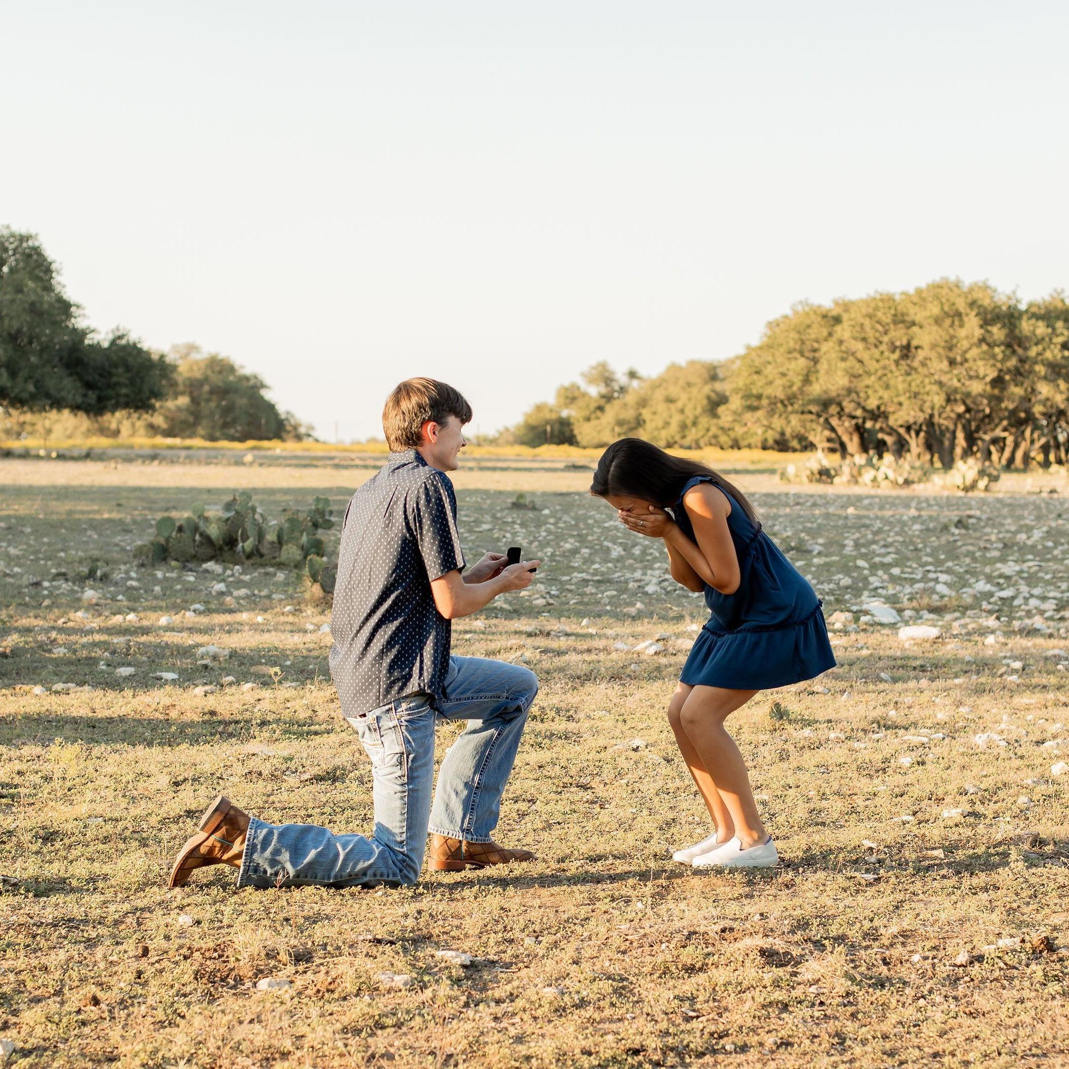 When he popped the question