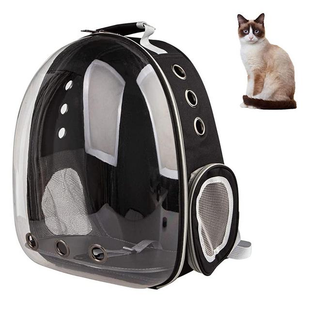 XZKING Cat Backpack Carriers, Pet Bubble Backpack Airline-Approved Ventilate Transparent Space Capsule Backpack for Puppies Traveling, Camping and Hiking