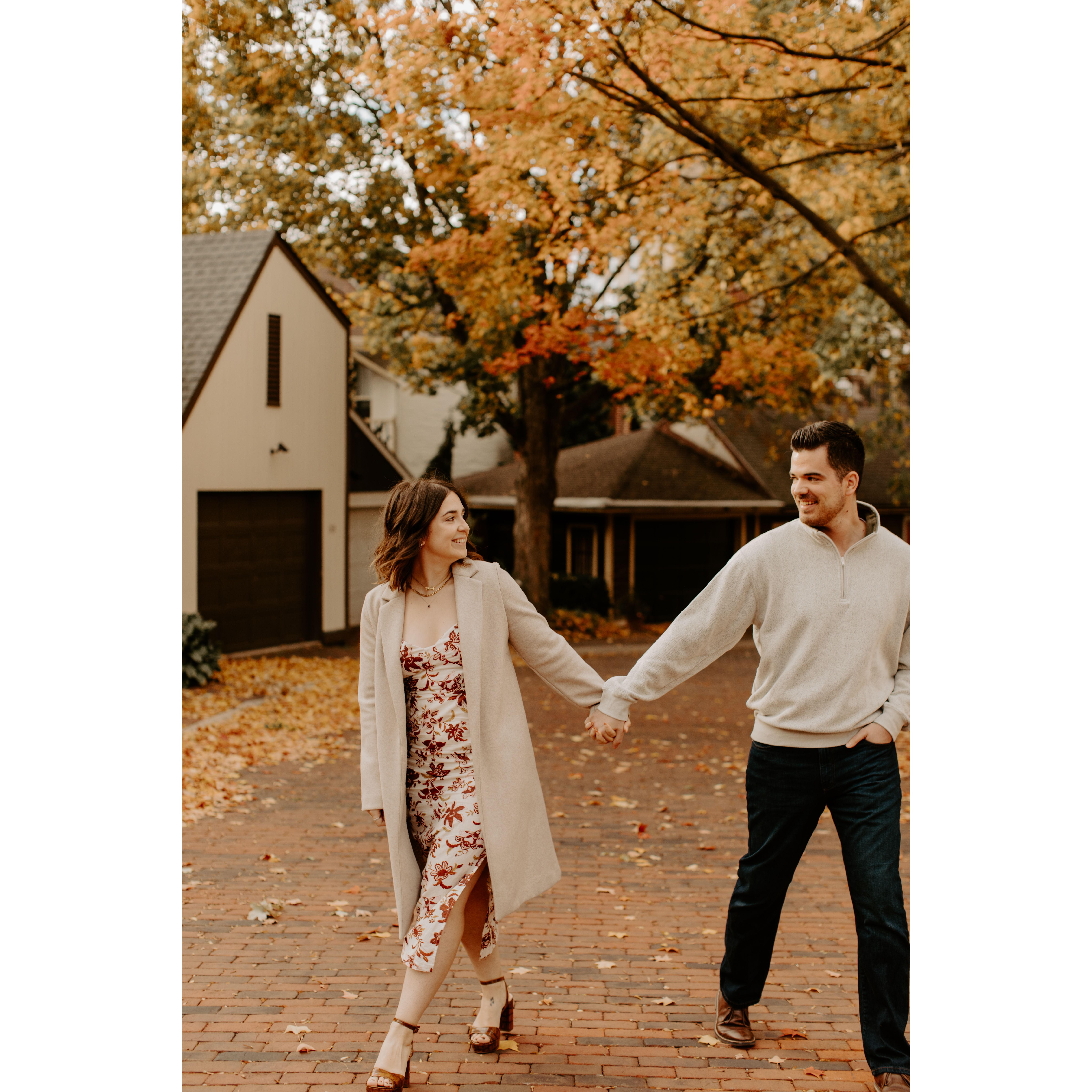 October 21, 2023 | Photos from our engagement photoshoot in downtown Lancaster with our amazing photographer, Kacey