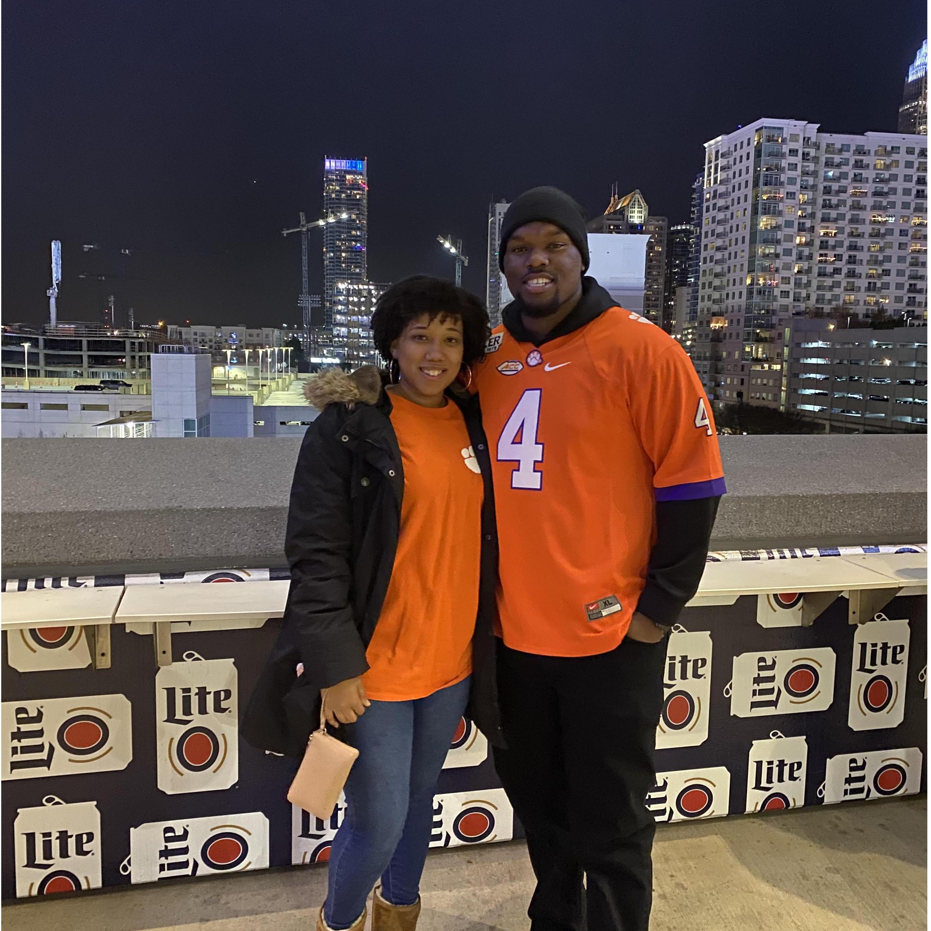 Our first football game together.