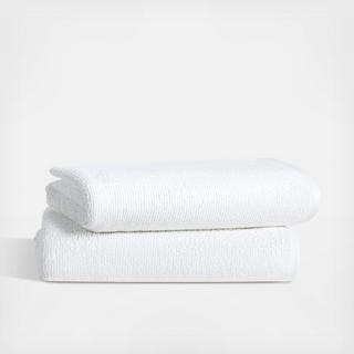 Organic Ribbed Bath Towel, Set of 2